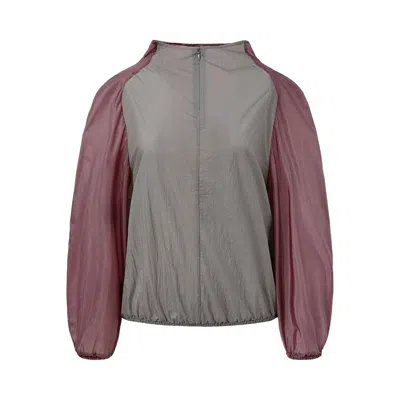 Pre-owned Amomento Sheer Nylon Two-way Top Jacket 'purple' | Women's Size 0