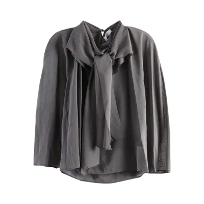 Pre-owned Amomento Sheer Scarf Top 'grey' | Women's Size 1