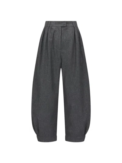 Amomento Shirred Balloon-leg Trousers In Blue
