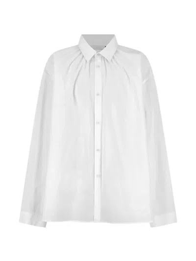 Amomento Shirred-neck Shirt In Multi