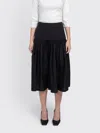 Amomento Shirring Culotte Pants In Black
