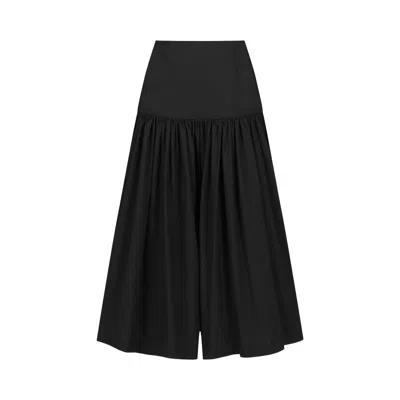Pre-owned Amomento Shirring Culotte Pants 'black' | Women's Size 1
