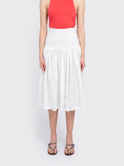 Amomento Shirring Culotte Pants In White