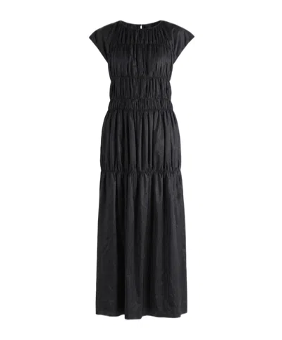 Amomento Shirring Dress In Black