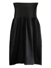 Amomento Side-pocket Midi Dress In Black