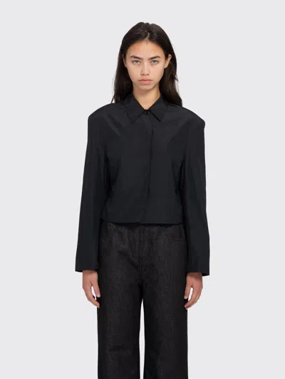 Amomento Silk Taffeta Jacket In Black