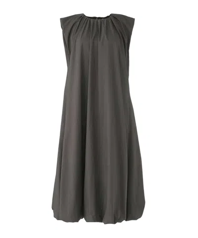 Amomento Sleeveless Grey Midi Dress With Flowing Silhouette In Gray