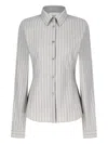 Amomento Striped Button Shirt In Neutral