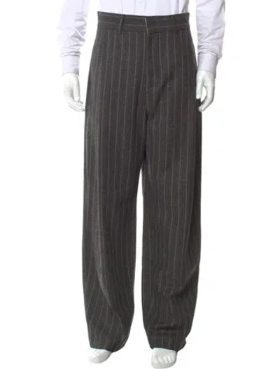 Pre-owned Amomento Striped Joggers In Gray