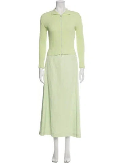 Pre-owned Amomento Striped Skirt Set In Green