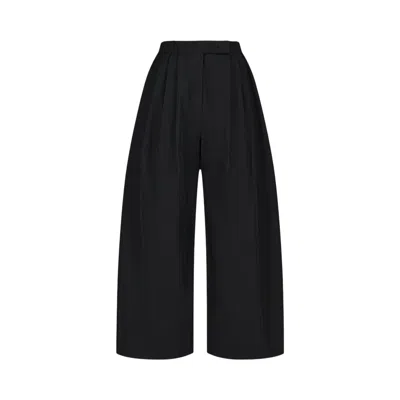 Pre-owned Amomento Three Tuck Banding Pants 'black' | Women's Size 1