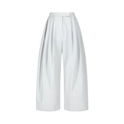 Pre-owned Amomento Three Tuck Banding Pants 'grey' | Women's Size 1 In Gray