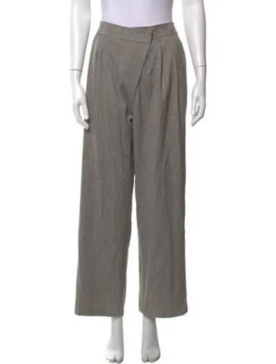 Pre-owned Amomento Tweed Pattern Wide Leg Pants In Grey