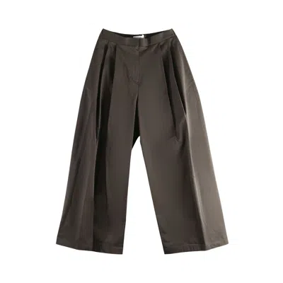 Pre-owned Amomento Two Tuck Wide Banding Pants 'brown' | Women's Size 1