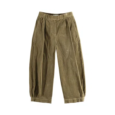 Pre-owned Amomento Velvet Shirring Pants 'khaki' | Tan | Women's Size 1
