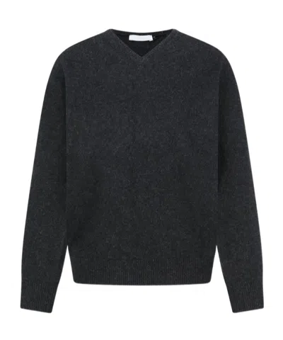 Amomento V-neck Knit Top In Black