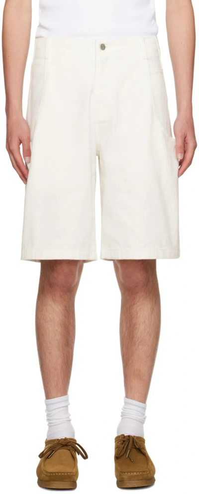 Amomento Straight-leg Denim Shorts In White