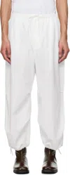 Amomento White Drawstring Capri Trousers In White