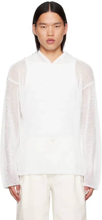 Amomento White Netted Hoodie