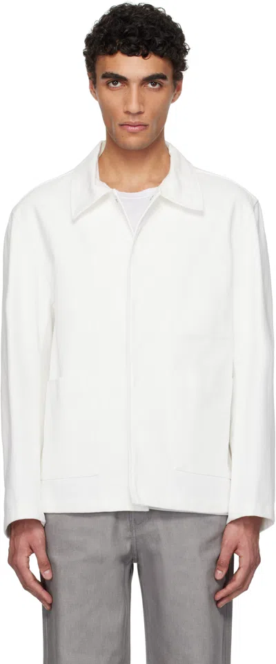 Amomento White Pocket Denim Jacket
