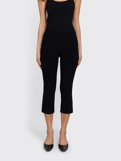 Amomento Wholegarment Knit Capri Pants In Black