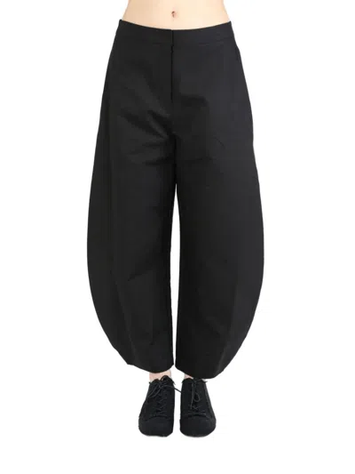 Amomento High-waisted Tapered Trousers In Black