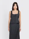 Amomento Wool Snap Button Down Vest