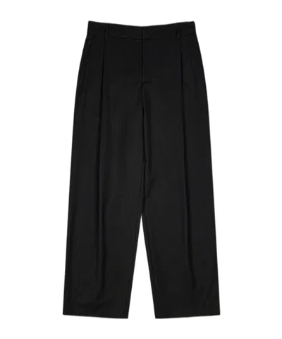 Amomento Wool Striped Martin Trousers In Black