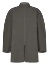 Amomento Zip-fastening Coat In Gray