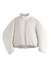 Amomento Zip-up Funnel-neck Jacket In White