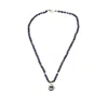 Amonta Women's Blue / Gold / Green Midnight Sapphire Necklace In Black