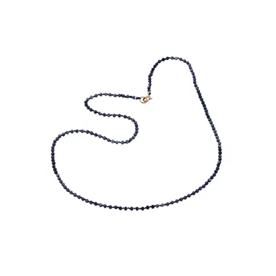 Amonta Women's Gold / Blue Midnight Thread – Sapphire Silk Necklace In Multi