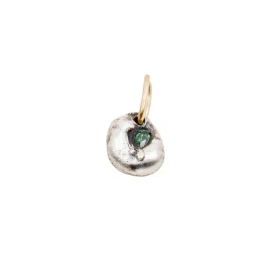 Amonta Women's Gold / Green / Silver One Of A Kind Organic Silver And Gold Pendant In Multi