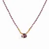 Amonta Women's Gold / Yellow Purple Dream Necklace In Brown