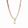 Amonta Women's Pink / Black / Gold Goddess Opal Necklace In Pink