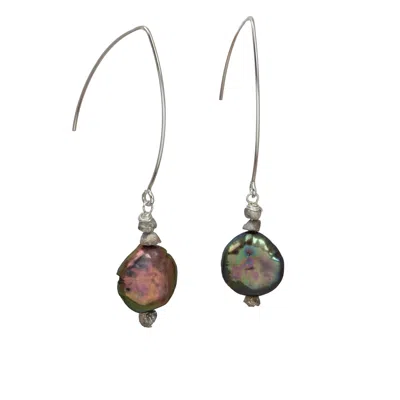 Amonta Women's Silver Veil & Ash Earrings