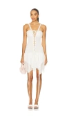 Amor Mia Gentle Dissolve Mini Dress In White