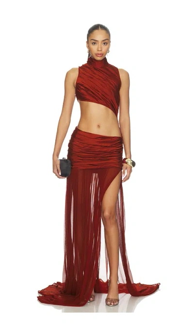 Amor Mia Jelena Gown In Ruby Red