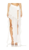 Amor Mia Tear Maxi Skirt In 白色