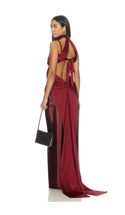 Amor Mia Wrap Top In Burgundy