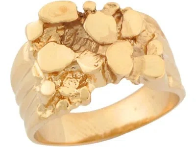 Pre-owned Amoravi 10k Or 14k Solid Yellow Gold Brilliant Simple Rich Womens Nugget Ring