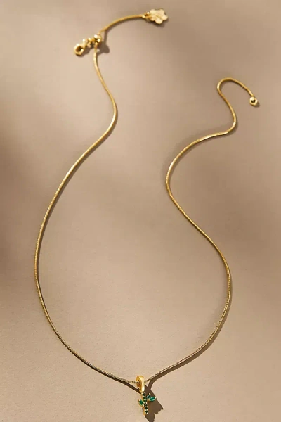 Amorcito Bamboo Charm Necklace In Gold