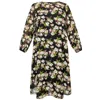 Amoresea Women's Black Lovely Flower Pattern Dress In Black