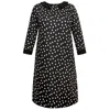 Amoresea Women's Black Mesmerizing Cotton Polka Dot Dress With Pockets In Black
