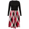Amoresea Women's Black / Red Loving Red Black Midi Jersey Dress With Pockets In Black/red