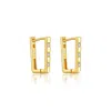 Amoresea Women's Captivating Gold Plated Sterling Silver Zircon Earrings