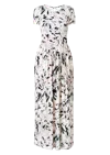 Amoresea Women's Pink / Purple / White Grace Long White And Pink Jersey Dress With Pockets In Pink/purple/white