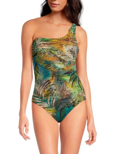 Amoressa By Miraclesuit Women's Cameroon One Piece Swimsuit In Green Multi
