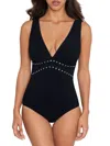 AMORESSA BY MIRACLESUIT WOMEN'S OPHELIA LUPITA GROMMET ONE PIECE SWIMSUIT
