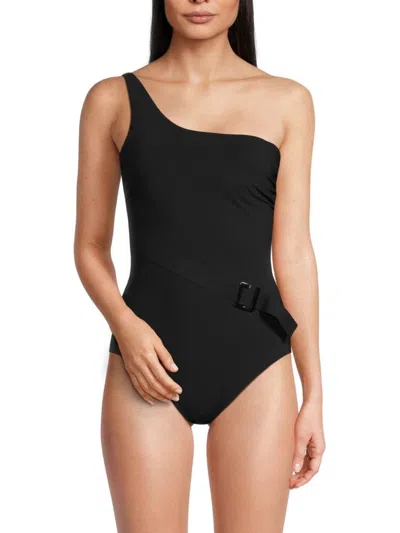 Amoressa By Miraclesuit Women's Triomphe One Shoulder One Piece Swimsuit In Black